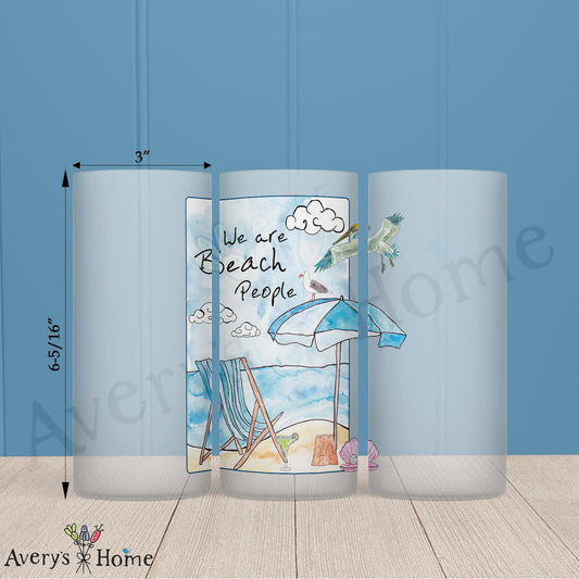 We Are Beach People 16oz Frosted Glass
