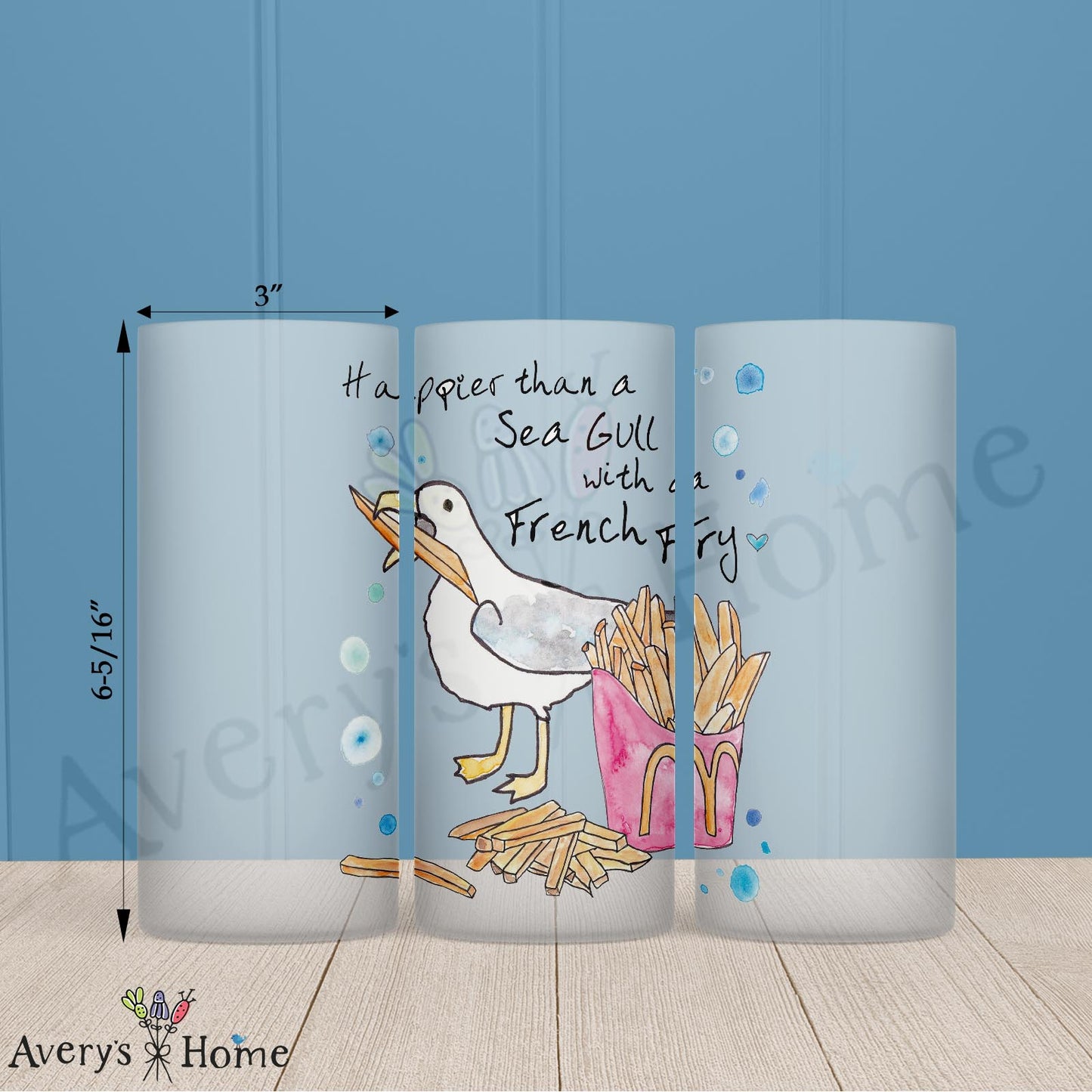Seagull French Fry 16oz Frosted Glass