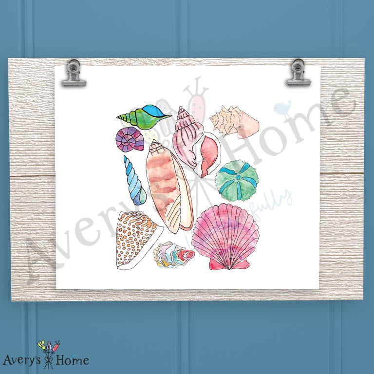 Seashell 16oz Frosted Glass