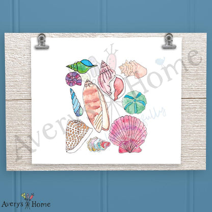 Seashell 16oz Frosted Glass