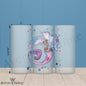 Mermaid & Manatee 16oz Frosted Glass