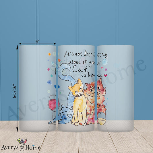 Cat Drinking Buddy 16oz Frosted Glass