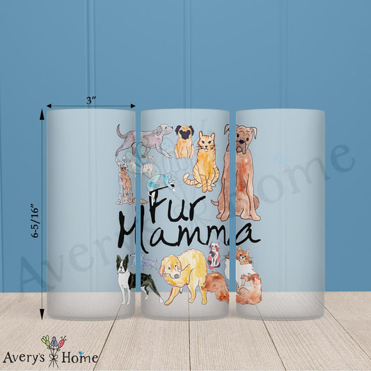 Fur Mama 16oz Frosted Glass