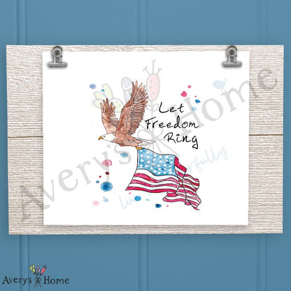 Let Freedom Ring 16oz Frosted Glass