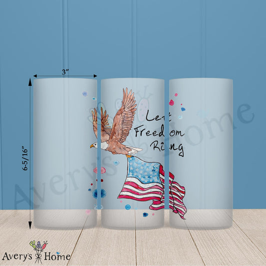 Let Freedom Ring 16oz Frosted Glass