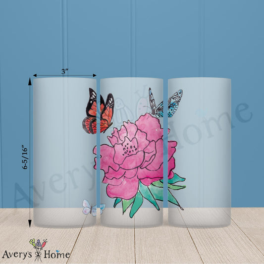 Friends Are Like Flowers 16oz Frosted Glass