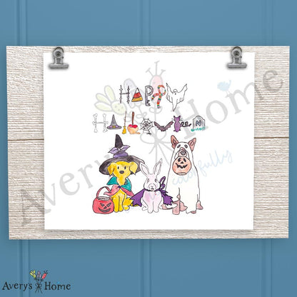 Halloween Dogs 16oz Frosted Glass – Spooky Pup Parade