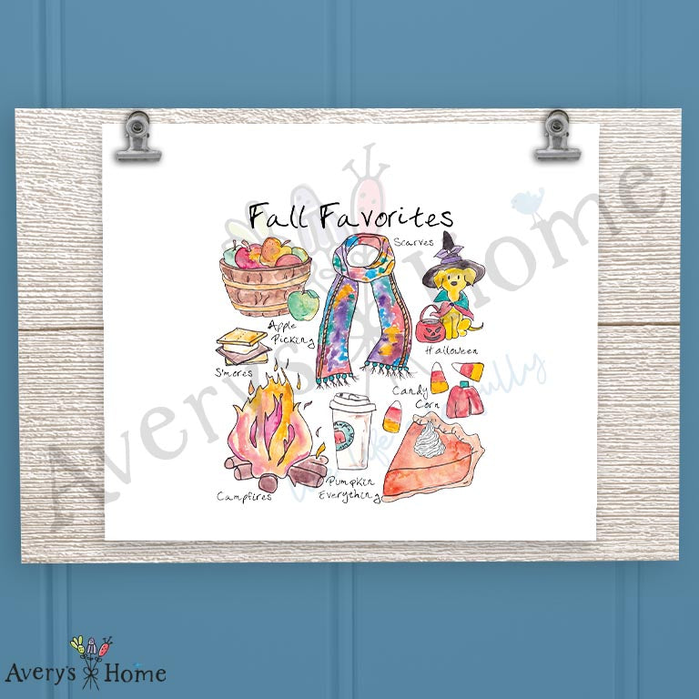 Favorite Things Fall 16oz Frosted Glass – Autumn Sentiment Gift