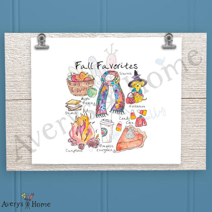 Favorite Things Fall 16oz Frosted Glass – Autumn Sentiment Gift