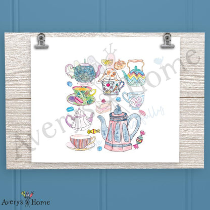 Tea Time Animal 16oz Frosted Glass – Whimsical Café Decor