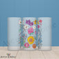 Summer Flowers 16oz Frosted Glass – Colorful Garden Chart