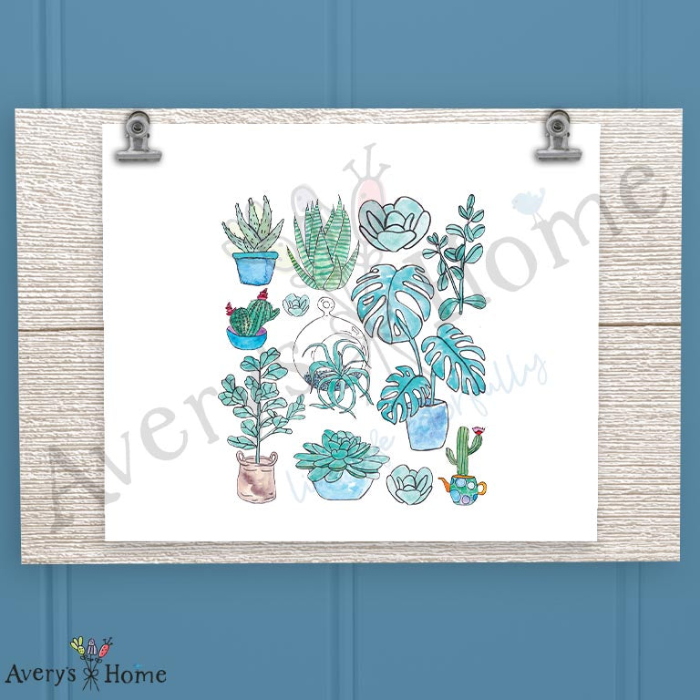 Succulent Collection 16oz Frosted Glass – Plant Lover Gift