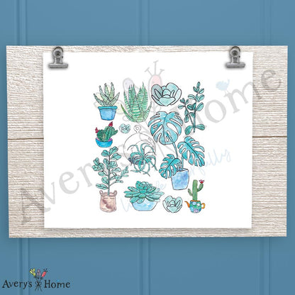 Succulent Collection 16oz Frosted Glass – Plant Lover Gift
