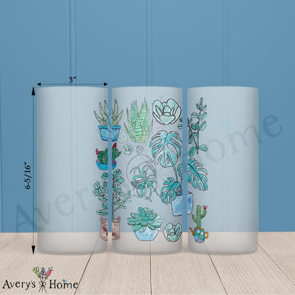 Succulent Collection 16oz Frosted Glass – Plant Lover Gift