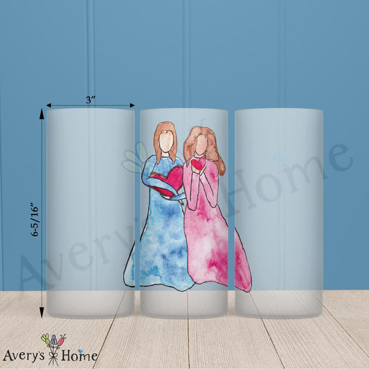 Sisters 16oz Frosted Glass – Close at Heart Gift