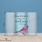 Cardinal Loved One 16oz Frosted Glass – Sentimental Bird Decor