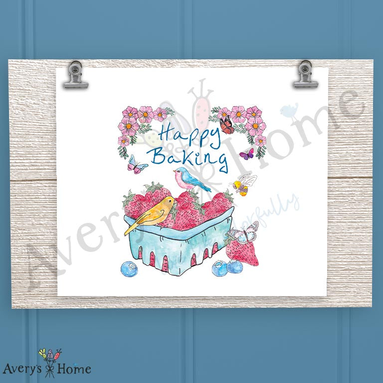 Happy Baking 16oz Frosted Glass – Sweet Spring Decor