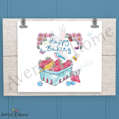 Happy Baking 16oz Frosted Glass – Sweet Spring Decor