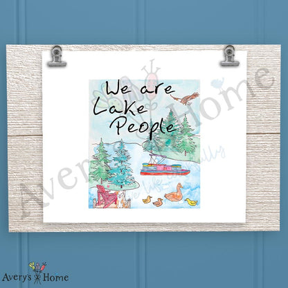 We Are Lake People 16oz Frosted Glass – Dog & Wine Humor