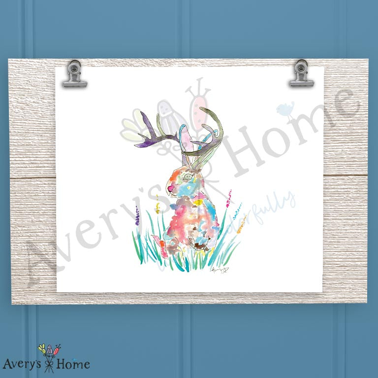 Jackalope 16oz Frosted Glass – Whimsical Mountain Decor