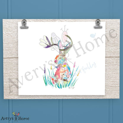Jackalope 16oz Frosted Glass – Whimsical Mountain Decor