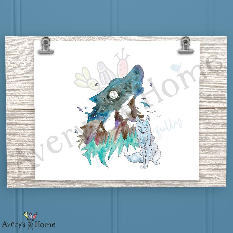 Mountain Wolf 16oz Frosted Glass – Wilderness Decor