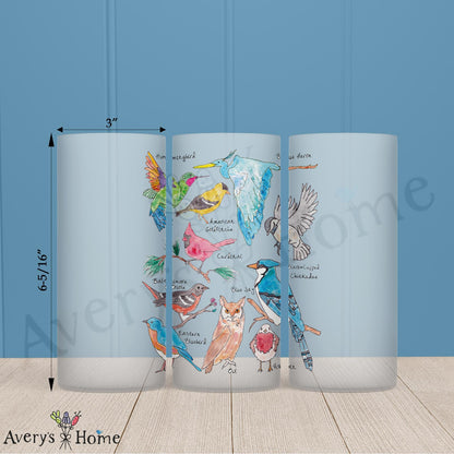 Northern Birds 16oz Frosted Glass – Backyard Birdwatcher Gift