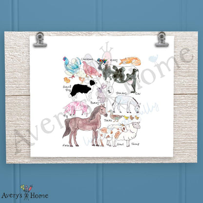 Farm Animals Barn 16oz Frosted Glass – Country Morning Decor