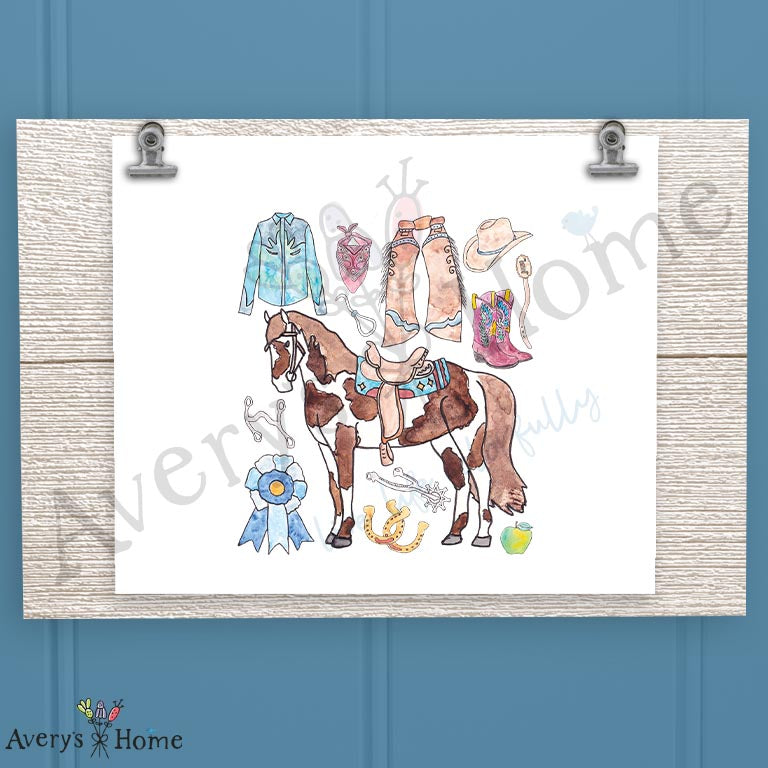 Western Horse Riding 16oz Frosted Glass – Cowboy Decor