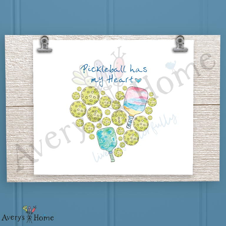 Pickleball Valentine 16oz Frosted Glass – Sporty Heart Gift