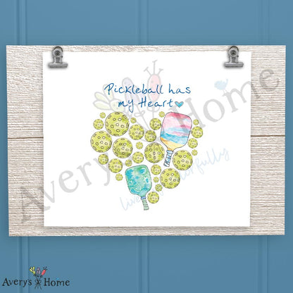 Pickleball Valentine 16oz Frosted Glass – Sporty Heart Gift