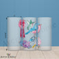Colorful Birds 16oz Frosted Glass
