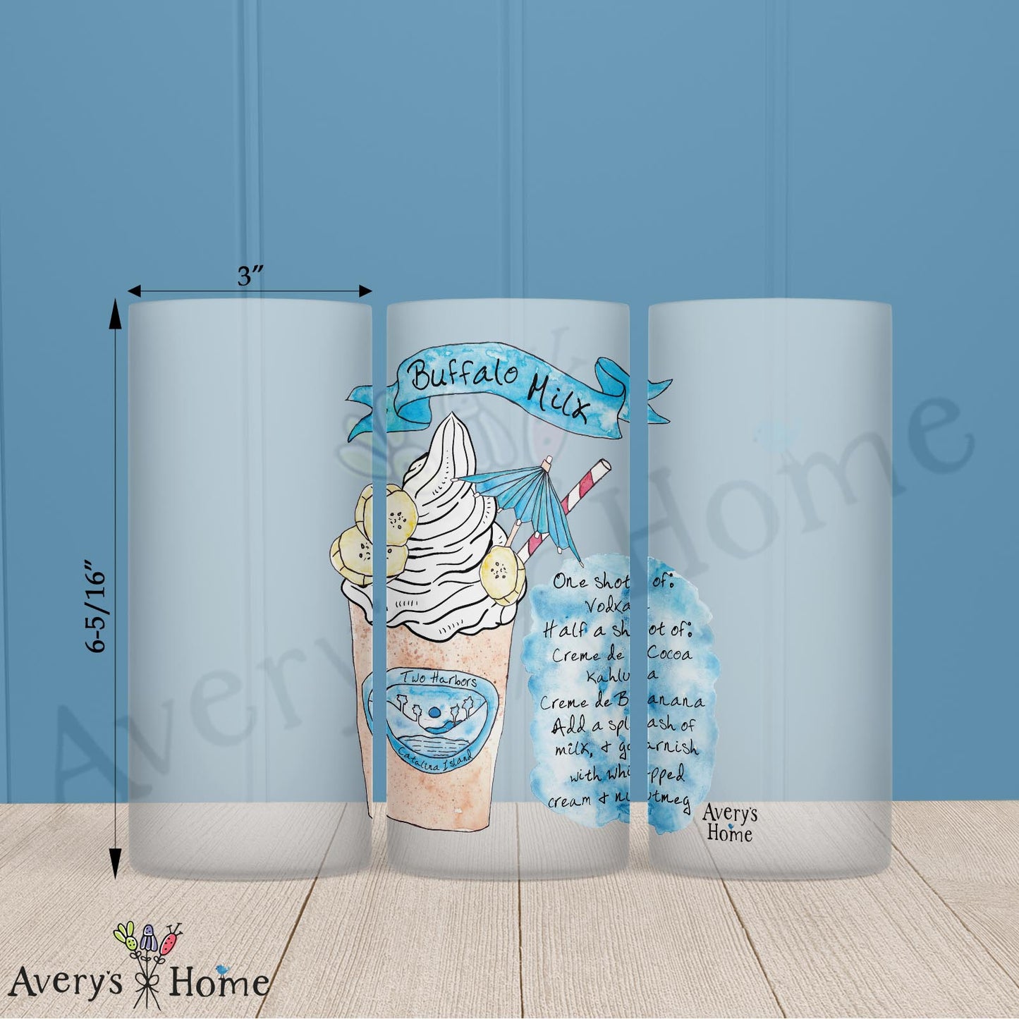 Buffalo Milk Recipe 16oz Frosted Glass