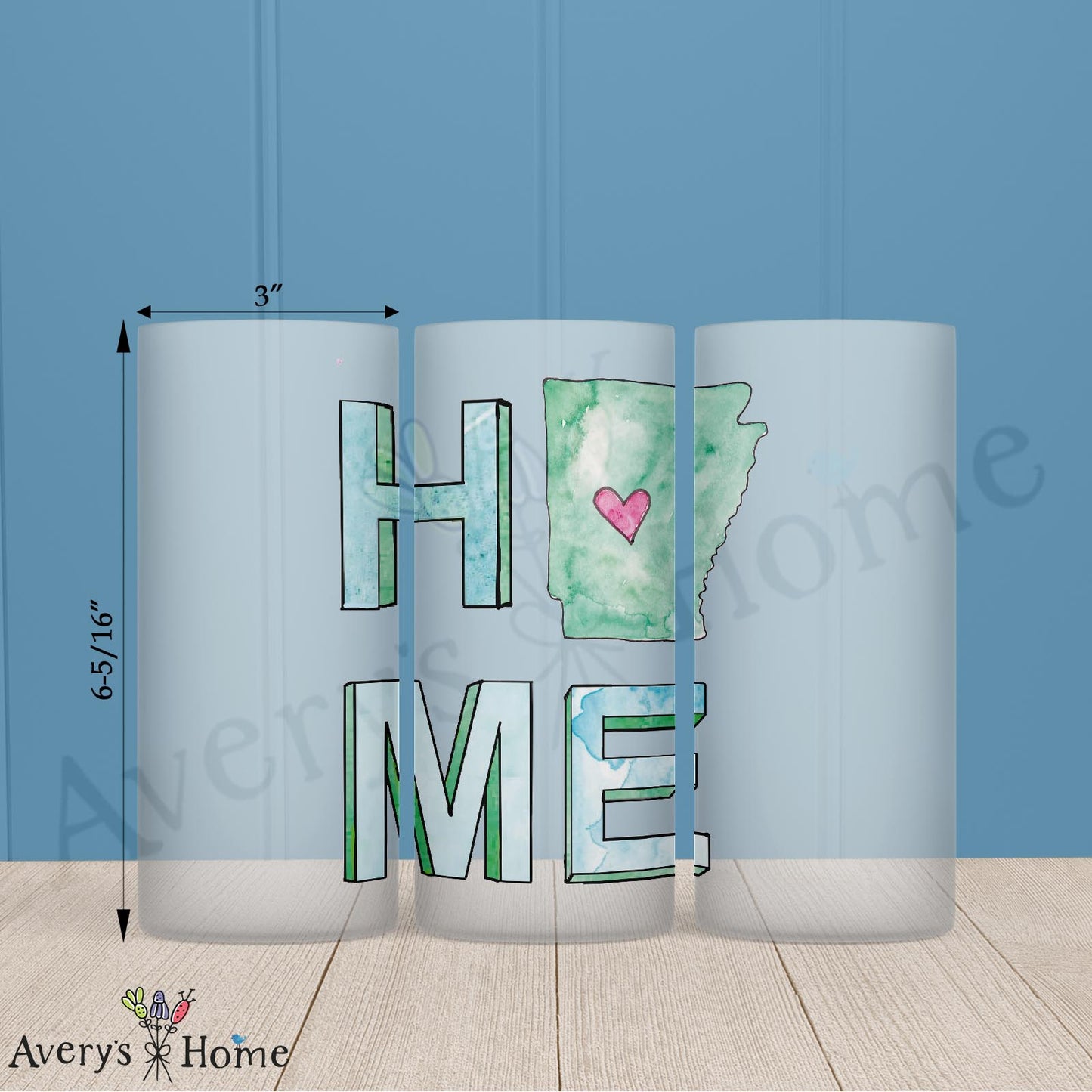 HOME in Arkansas 16oz Frosted Glass – Natural State Roots