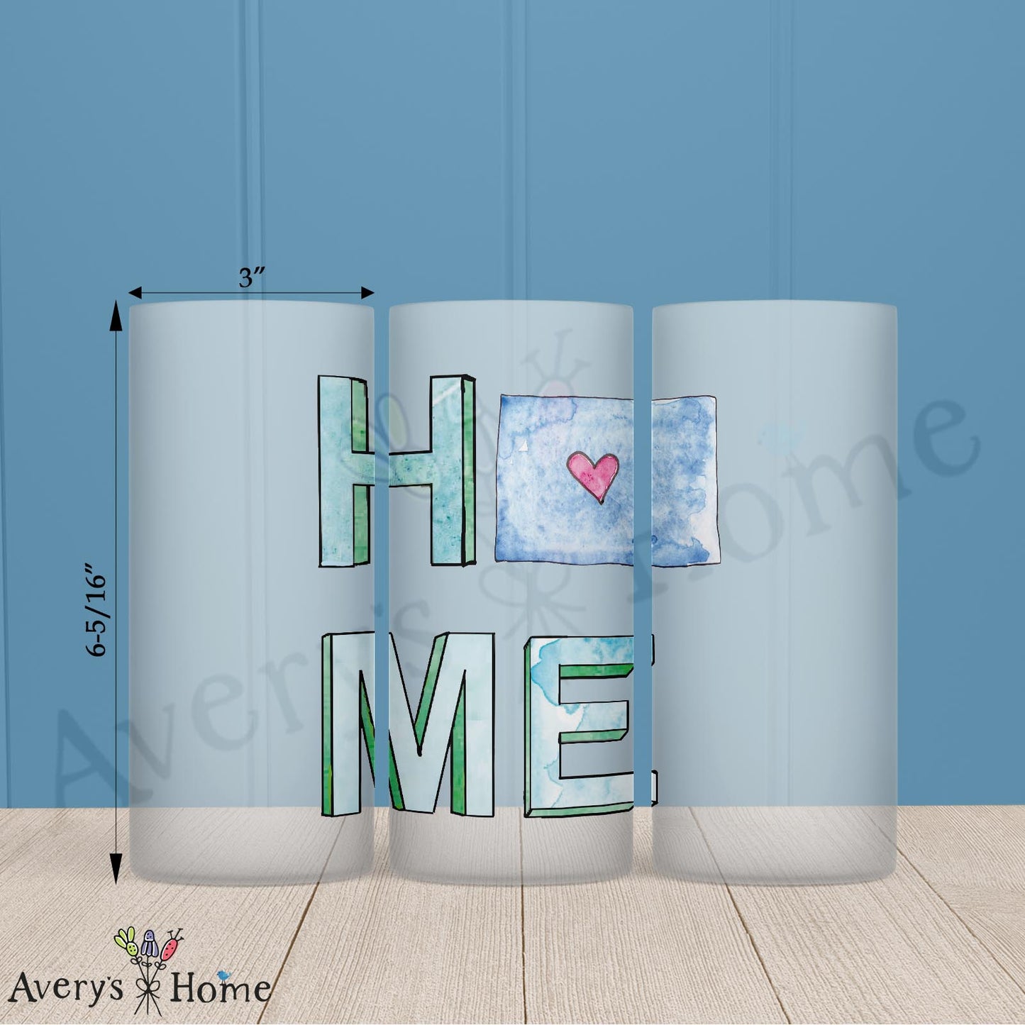HOME in Colorado 16oz Frosted Glass – Rocky Mountain Life