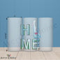 HOME in Delaware 16oz Frosted Glass – Cozy Coastal Charm
