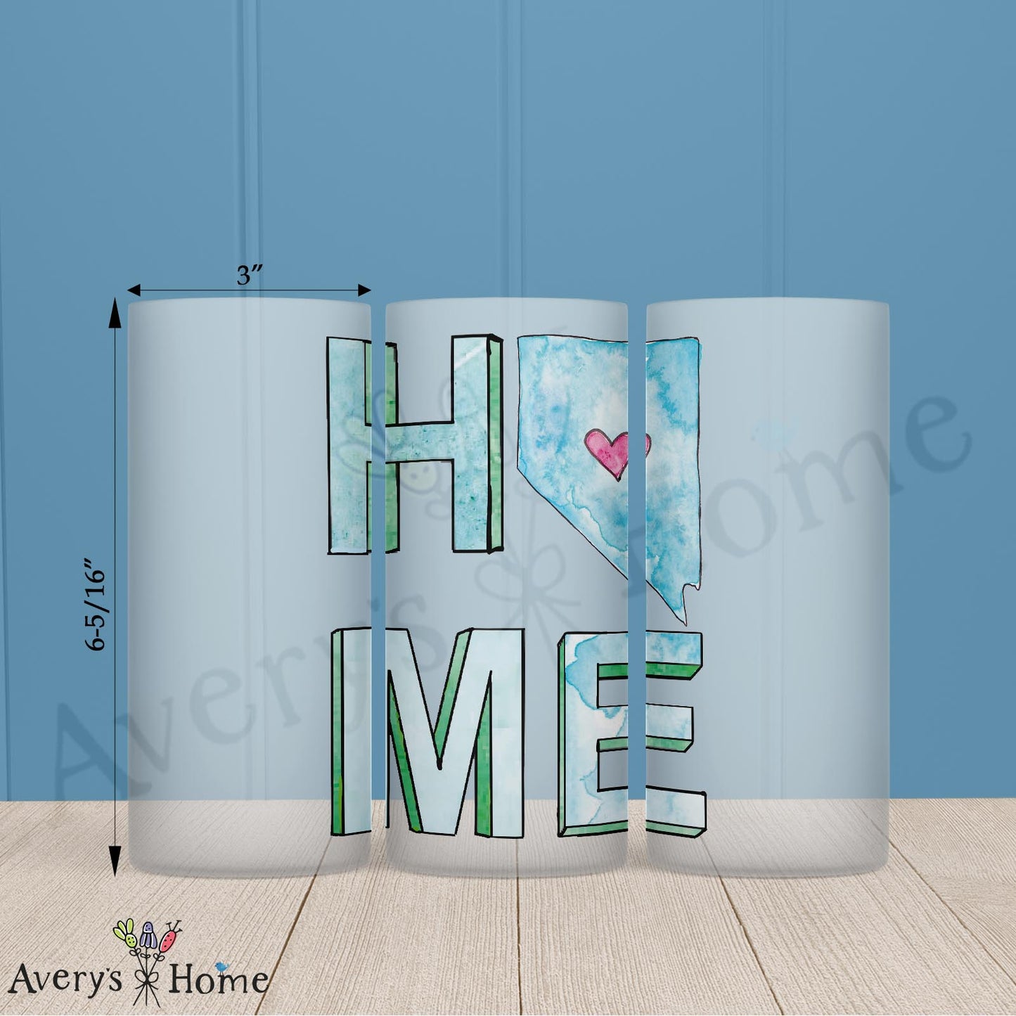 HOME in Nevada 16oz Frosted Glass – Cactus & Casinos