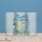 Wisconsin State Map 16oz Frosted Glass