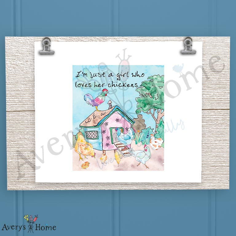 Girl Who Loves Her Chickens 16oz Frosted Glass – Coop Queen