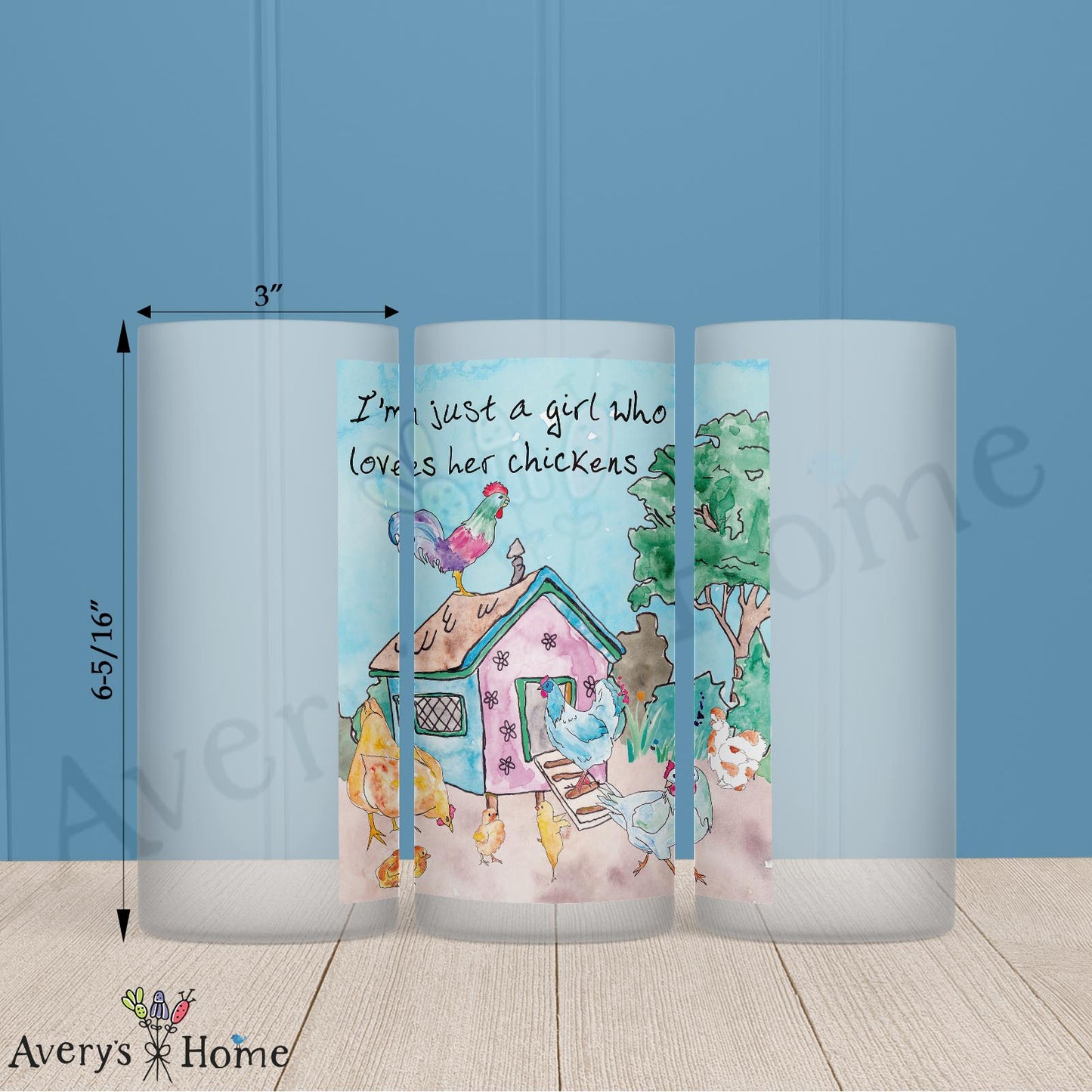 Girl Who Loves Her Chickens 16oz Frosted Glass – Coop Queen
