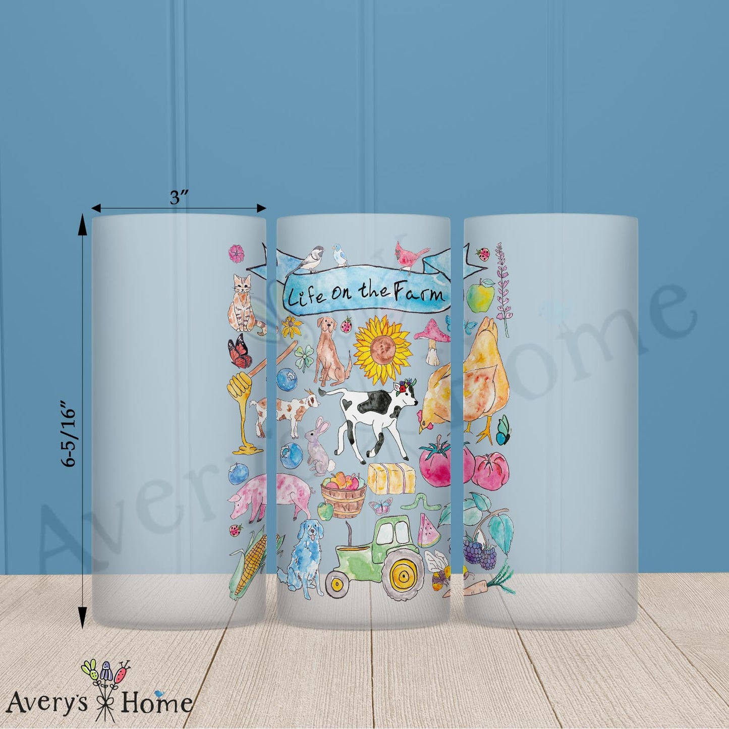 Life on the Farm 16oz Frosted Glass – Ranch Dog Days