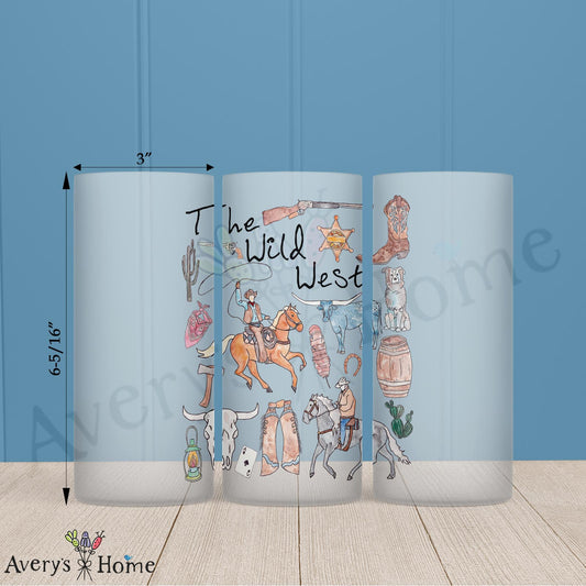 The Wild West 16oz Frosted Glass