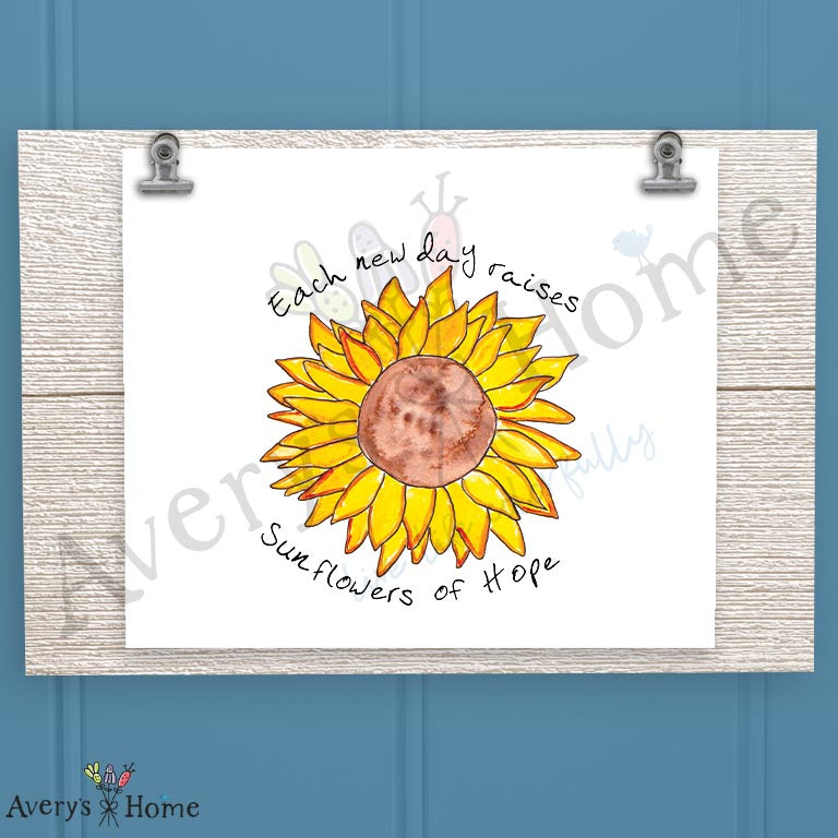 Sunflowers of Hope 16oz Frosted Glass – Bright, Brave & Blooming