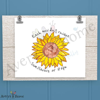 Sunflowers of Hope 16oz Frosted Glass – Bright, Brave & Blooming