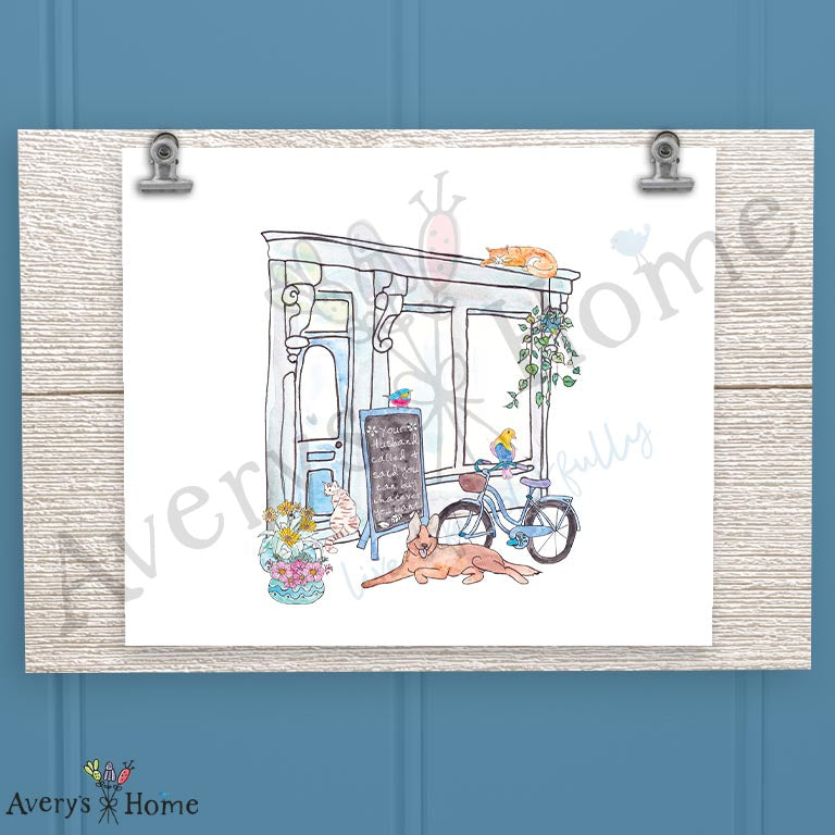 Customizable Store Front 16oz Frosted Glass