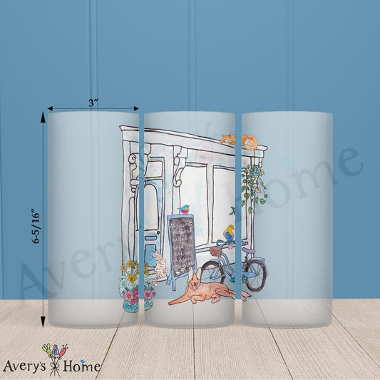 Customizable Store Front 16oz Frosted Glass