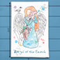 Angel of the Beach Tea Towel