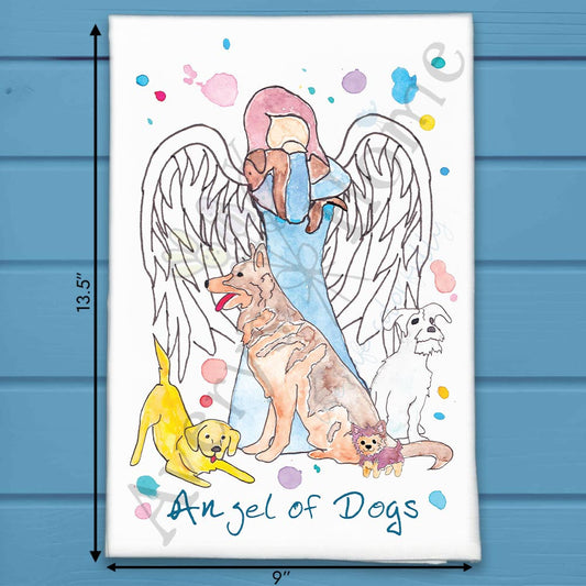 Angel of Dogs Tea Towel – Pet Sympathy Gift