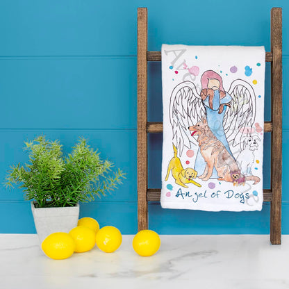 Angel of Dogs Tea Towel – Pet Sympathy Gift