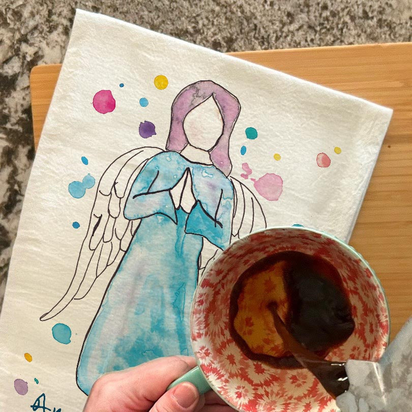 Angel of Faith Tea Towel – Spiritual Decor